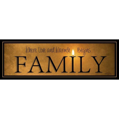 Family Black Modern Wood Framed Art Print with Double Matting by Vieira, Robin-Lee