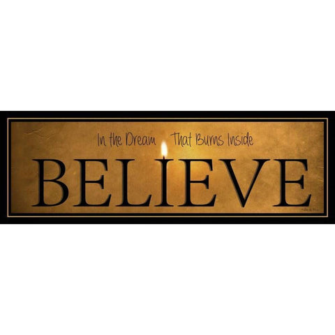 Believe Gold Ornate Wood Framed Art Print with Double Matting by Vieira, Robin-Lee