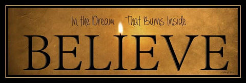 Believe White Modern Wood Framed Art Print with Double Matting by Vieira, Robin-Lee