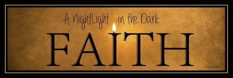 Faith White Modern Wood Framed Art Print with Double Matting by Vieira, Robin-Lee