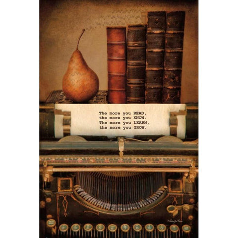 Read, Know, Learn, Grow Black Modern Wood Framed Art Print by Vieira, Robin-Lee