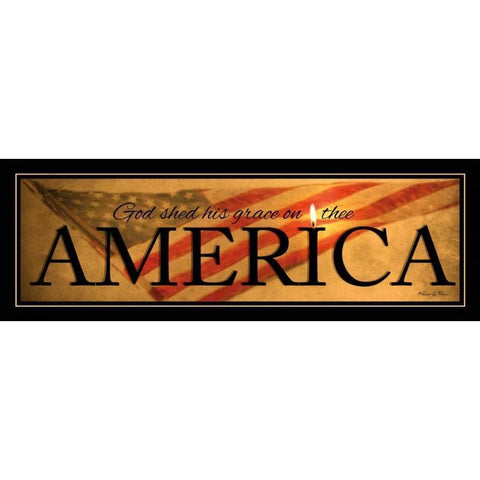 America Gold Ornate Wood Framed Art Print with Double Matting by Vieira, Robin-Lee