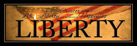 Liberty Black Ornate Wood Framed Art Print with Double Matting by Vieira, Robin-Lee