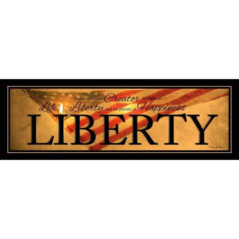 Liberty Black Modern Wood Framed Art Print with Double Matting by Vieira, Robin-Lee