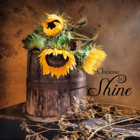 Choose to Shine White Modern Wood Framed Art Print with Double Matting by Vieira, Robin-Lee