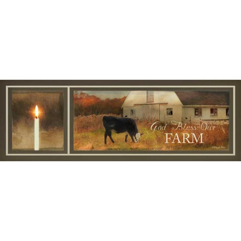 God Bless Our Farm Black Modern Wood Framed Art Print by Vieira, Robin-Lee