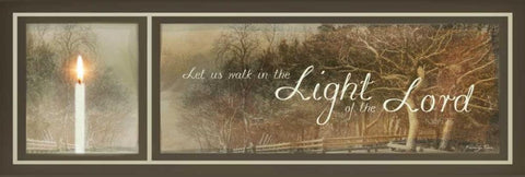 Walk in the Light Black Ornate Wood Framed Art Print with Double Matting by Vieira, Robin-Lee