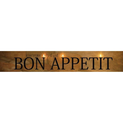 Bon Appetit Black Modern Wood Framed Art Print with Double Matting by Vieira, Robin-Lee