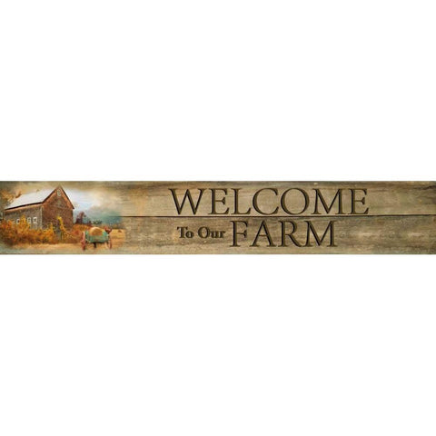 Welcome to Our Farm Black Modern Wood Framed Art Print by Vieira, Robin-Lee