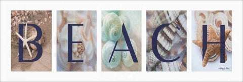 Beach White Modern Wood Framed Art Print with Double Matting by Vieira, Robin-Lee