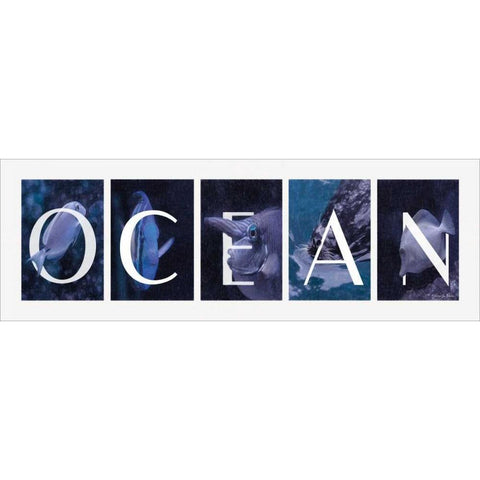 Ocean Black Modern Wood Framed Art Print with Double Matting by Vieira, Robin-Lee