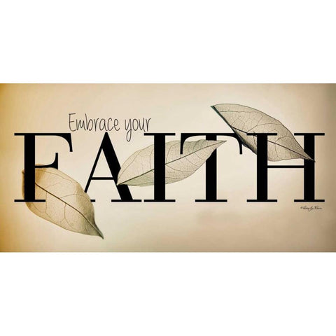 Embrace Your Faith Black Modern Wood Framed Art Print by Vieira, Robin-Lee