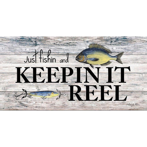 Keepin It Reel Gold Ornate Wood Framed Art Print with Double Matting by Vieira, Robin-Lee