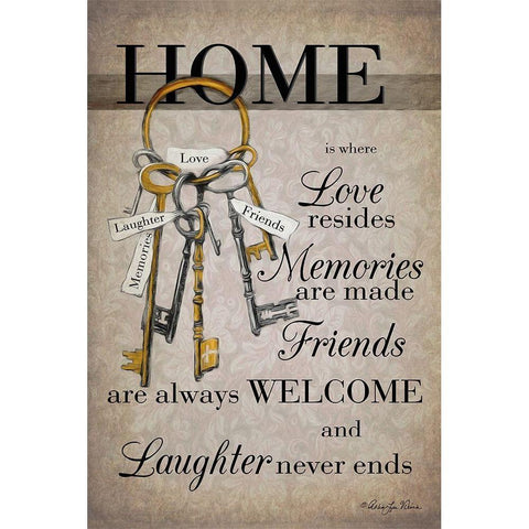 House Keys White Modern Wood Framed Art Print by Vieira, Robin-Lee