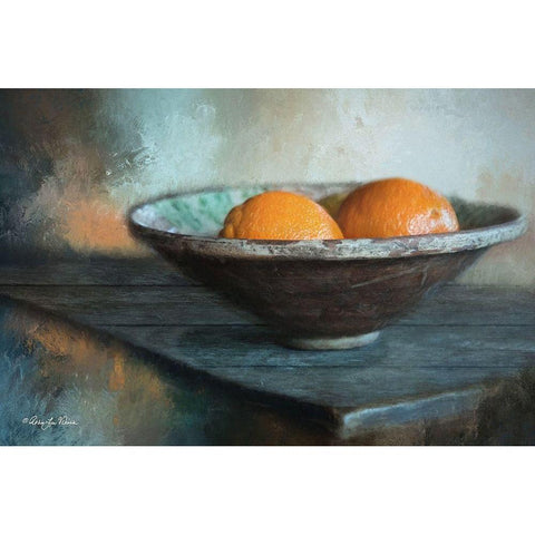 Orange Still Life White Modern Wood Framed Art Print by Vieira, Robin-Lee