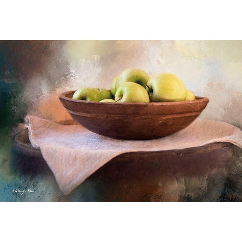 Apple Still Life Gold Ornate Wood Framed Art Print with Double Matting by Vieira, Robin-Lee