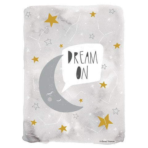 Dream On White Modern Wood Framed Art Print by Nieman, Rachel