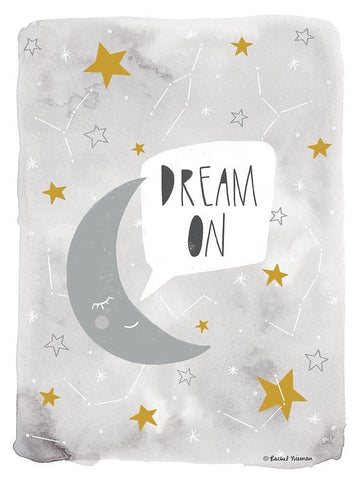 Dream On White Modern Wood Framed Art Print with Double Matting by Nieman, Rachel