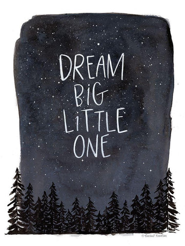 Dream Big Little One White Modern Wood Framed Art Print with Double Matting by Nieman, Rachel