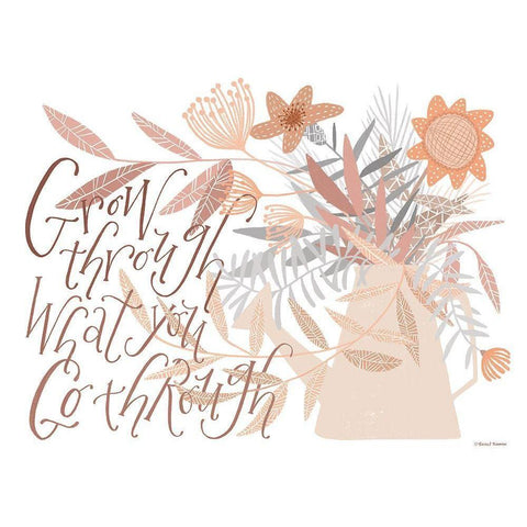 Grow Through What You Go Through Gold Ornate Wood Framed Art Print with Double Matting by Nieman, Rachel