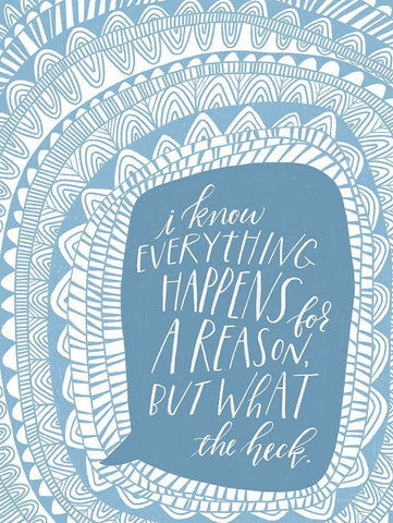 Everything Happens for a Reason Black Ornate Wood Framed Art Print with Double Matting by Nieman, Rachel