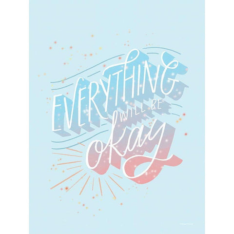 Everything Will be O.K. Gold Ornate Wood Framed Art Print with Double Matting by Nieman, Rachel