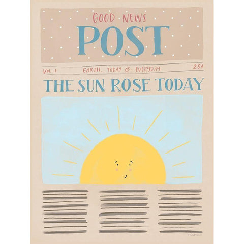 Good New Post Black Modern Wood Framed Art Print with Double Matting by Nieman, Rachel