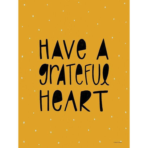 Have a Grateful Heart Black Modern Wood Framed Art Print with Double Matting by Nieman, Rachel