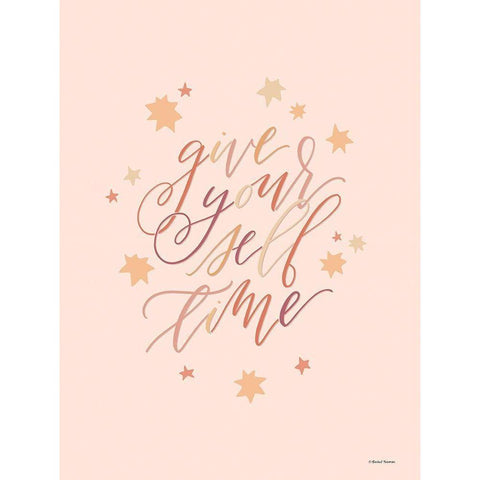 Give Yourself Time White Modern Wood Framed Art Print by Nieman, Rachel