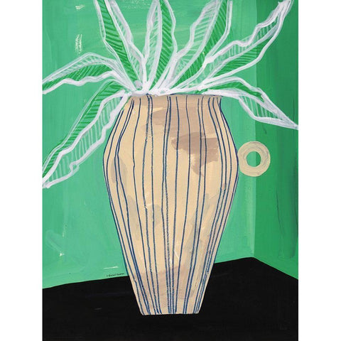 Global Vase II White Modern Wood Framed Art Print by Nieman, Rachel