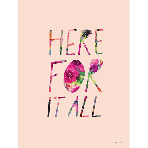 Here For It All White Modern Wood Framed Art Print by Nieman, Rachel