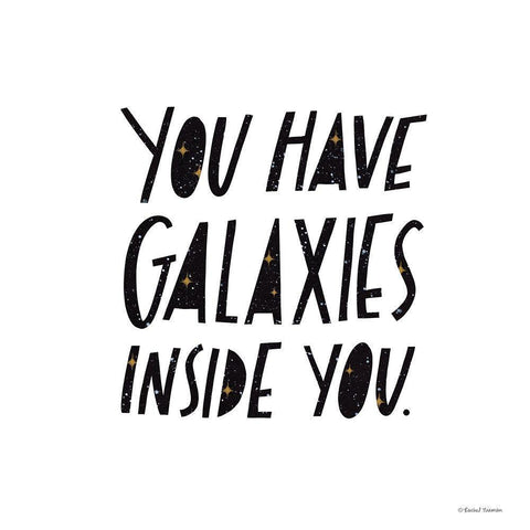 You Have Galaxies Inside You Black Ornate Wood Framed Art Print with Double Matting by Nieman, Rachel