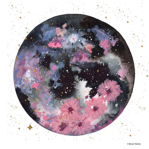 Floral Planet Gold Ornate Wood Framed Art Print with Double Matting by Nieman, Rachel
