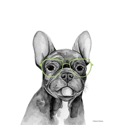 Smart Dog Black Modern Wood Framed Art Print by Nieman, Rachel