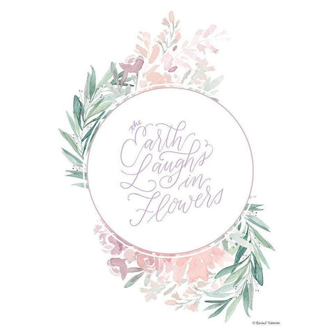 The Earth Laughs in Flowers Gold Ornate Wood Framed Art Print with Double Matting by Nieman, Rachel