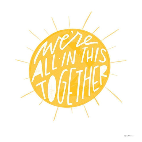 Were All in This Together Black Modern Wood Framed Art Print with Double Matting by Nieman, Rachel