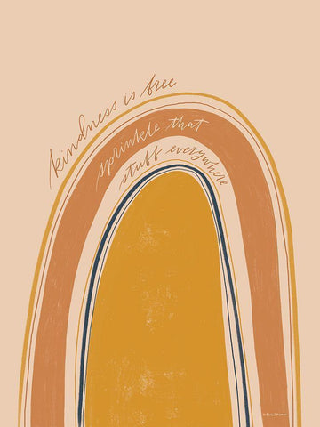 Kindness is Free   White Modern Wood Framed Art Print with Double Matting by Nieman, Rachel