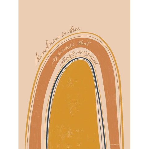 Kindness is Free   White Modern Wood Framed Art Print by Nieman, Rachel