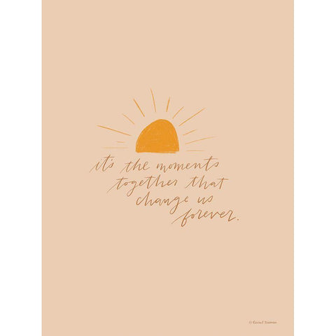 Its the Moments Together     White Modern Wood Framed Art Print by Nieman, Rachel