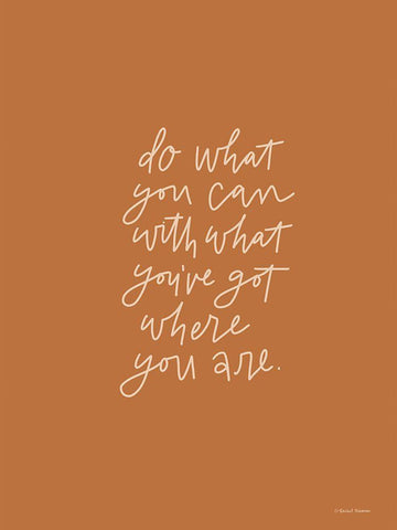 Do What You Can    White Modern Wood Framed Art Print with Double Matting by Nieman, Rachel