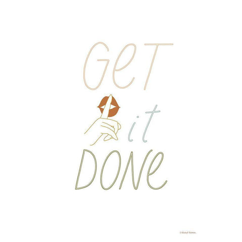 Get It Done Gold Ornate Wood Framed Art Print with Double Matting by Nieman, Rachel