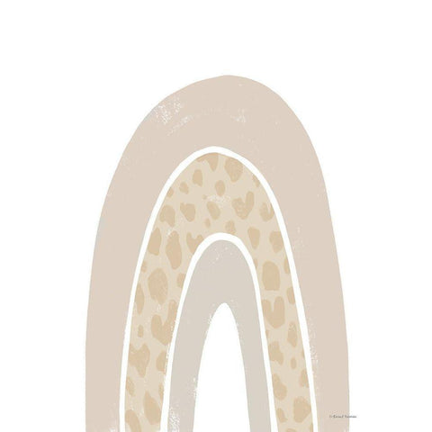 Giraffe Print Rainbow White Modern Wood Framed Art Print by Nieman, Rachel