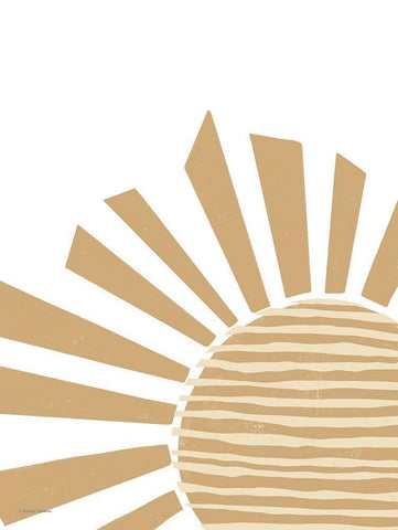 Safari Sunshine White Modern Wood Framed Art Print with Double Matting by Nieman, Rachel