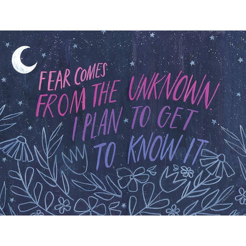 Fear Comes From the Unknown White Modern Wood Framed Art Print by Nieman, Rachel