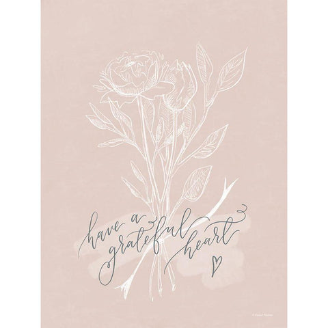 Have a Grateful Heart Gold Ornate Wood Framed Art Print with Double Matting by Nieman, Rachel