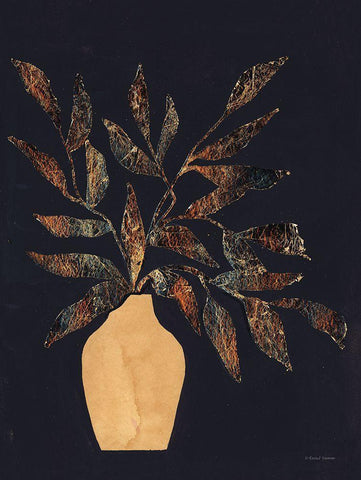 Moody Vase Silhouette Black Ornate Wood Framed Art Print with Double Matting by Nieman, Rachel