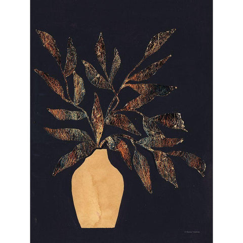 Moody Vase Silhouette Black Modern Wood Framed Art Print by Nieman, Rachel