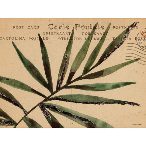 Postcard Painting 1 Black Modern Wood Framed Art Print by Nieman, Rachel