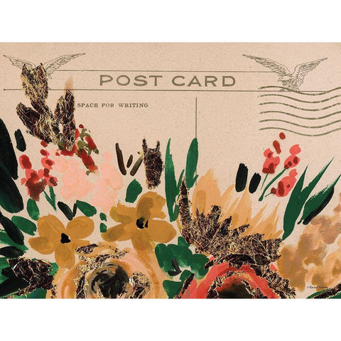 Postcard Painting 2 Gold Ornate Wood Framed Art Print with Double Matting by Nieman, Rachel