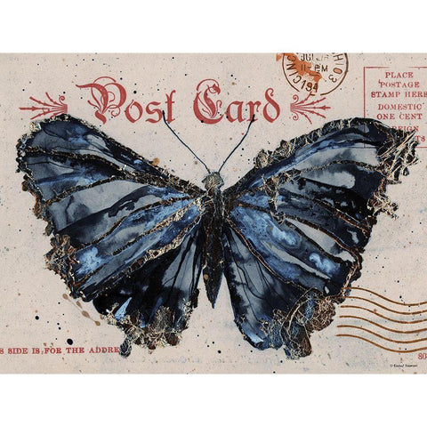 Postcard Painting 4 Gold Ornate Wood Framed Art Print with Double Matting by Nieman, Rachel